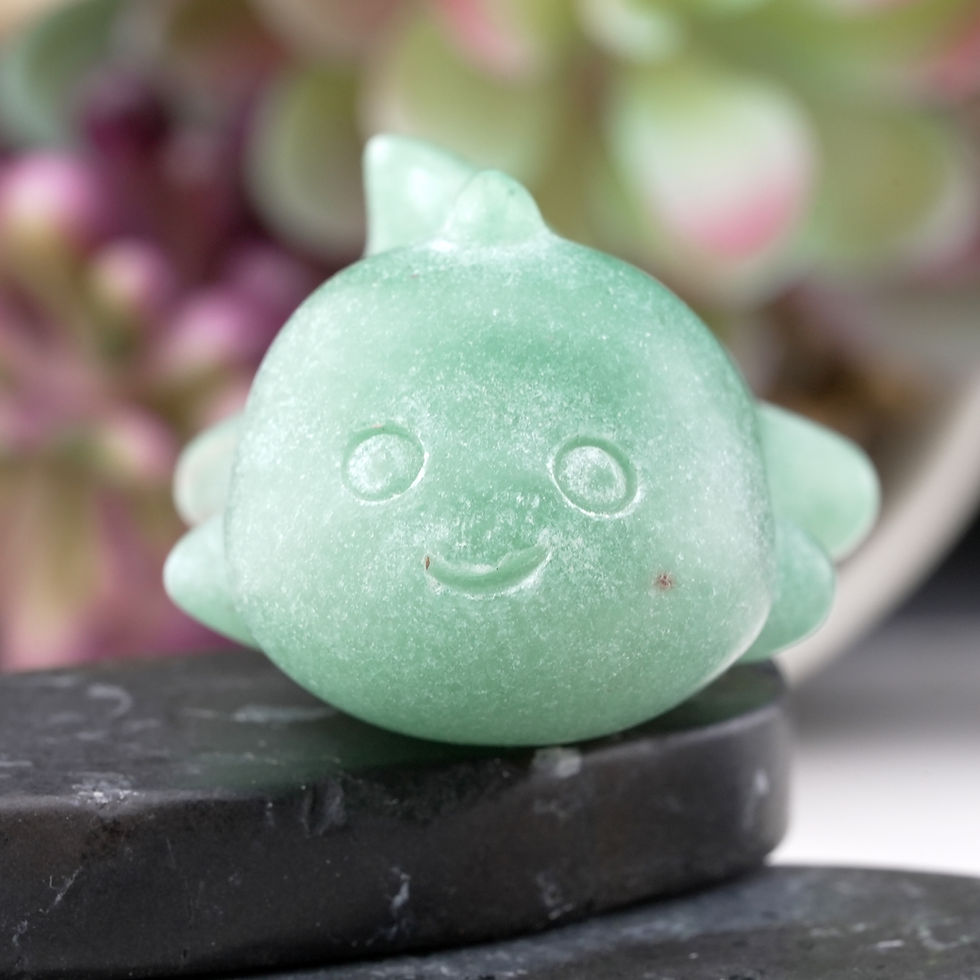 Miniatura: Green Aventurine Baby Dino Crystal Figurine Natural Stone Carving Decor Gift