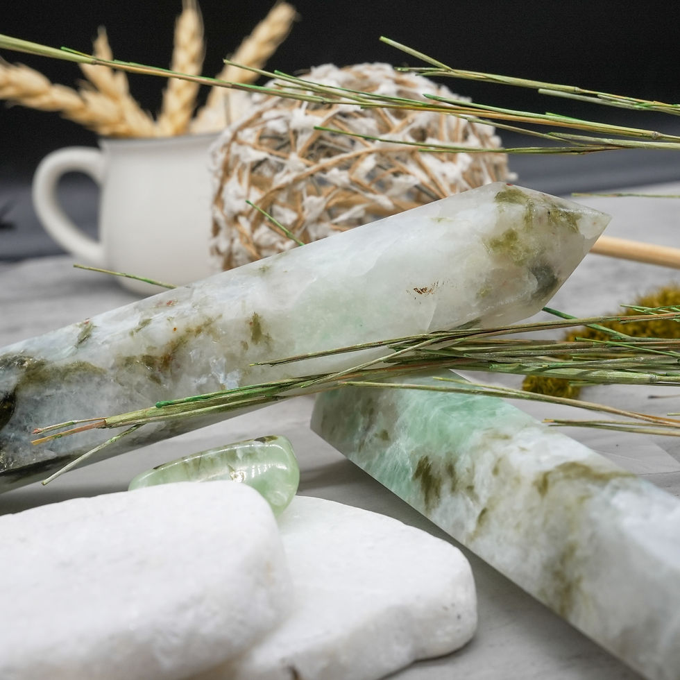 Miniatura: Green Tourmaline Tower Crystal Healing Decor Spiritual Protection Energy Gift