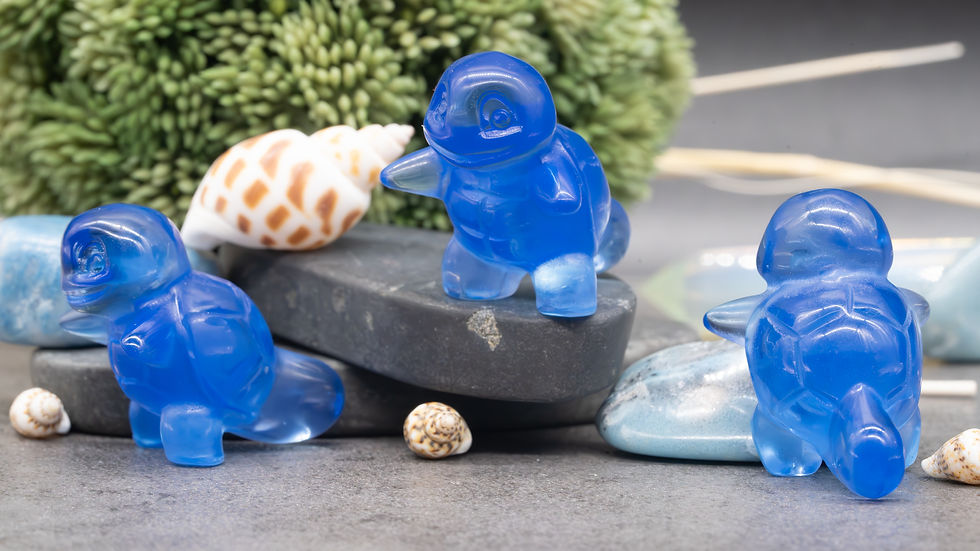 Miniatura: Blue Opalite Crystal Squirtle Carving