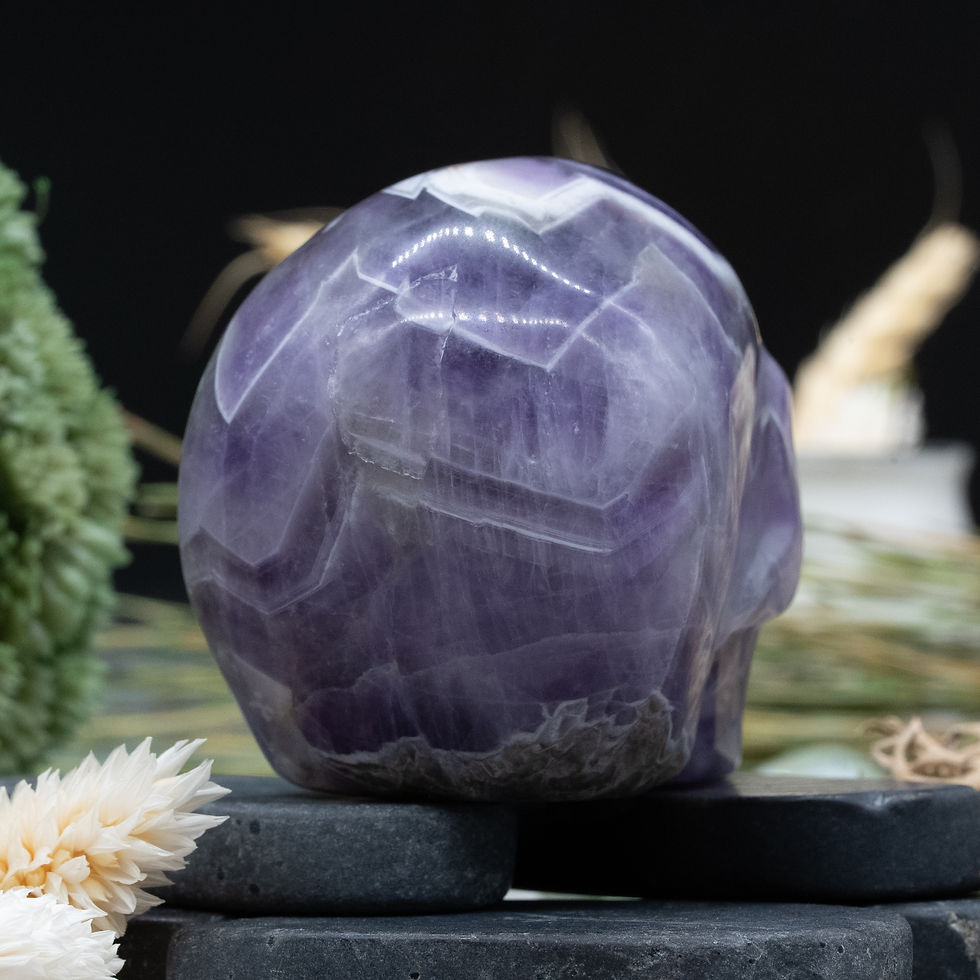 Miniatura: Dream Amethyst Skull Crystal Figurine Home Decor Healing Altar Table Decor Gift