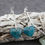 Thumbnail: Blue Apatite 925 Silver Puffy Heart Drop Earrings Natural Crystal Jewelry Gift