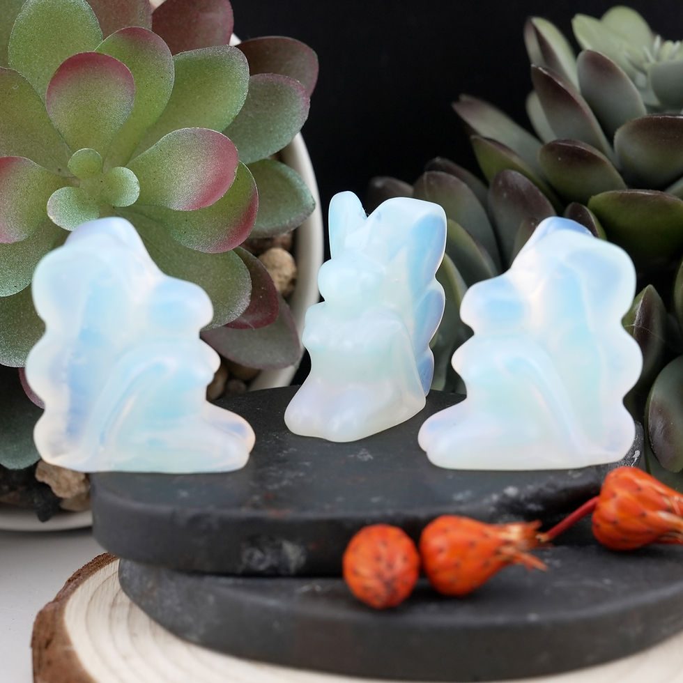 Thumbnail: Opalite Crystal Fairy Figurine Carving Terrarium Decor Fantasy Fairy Crystal Art