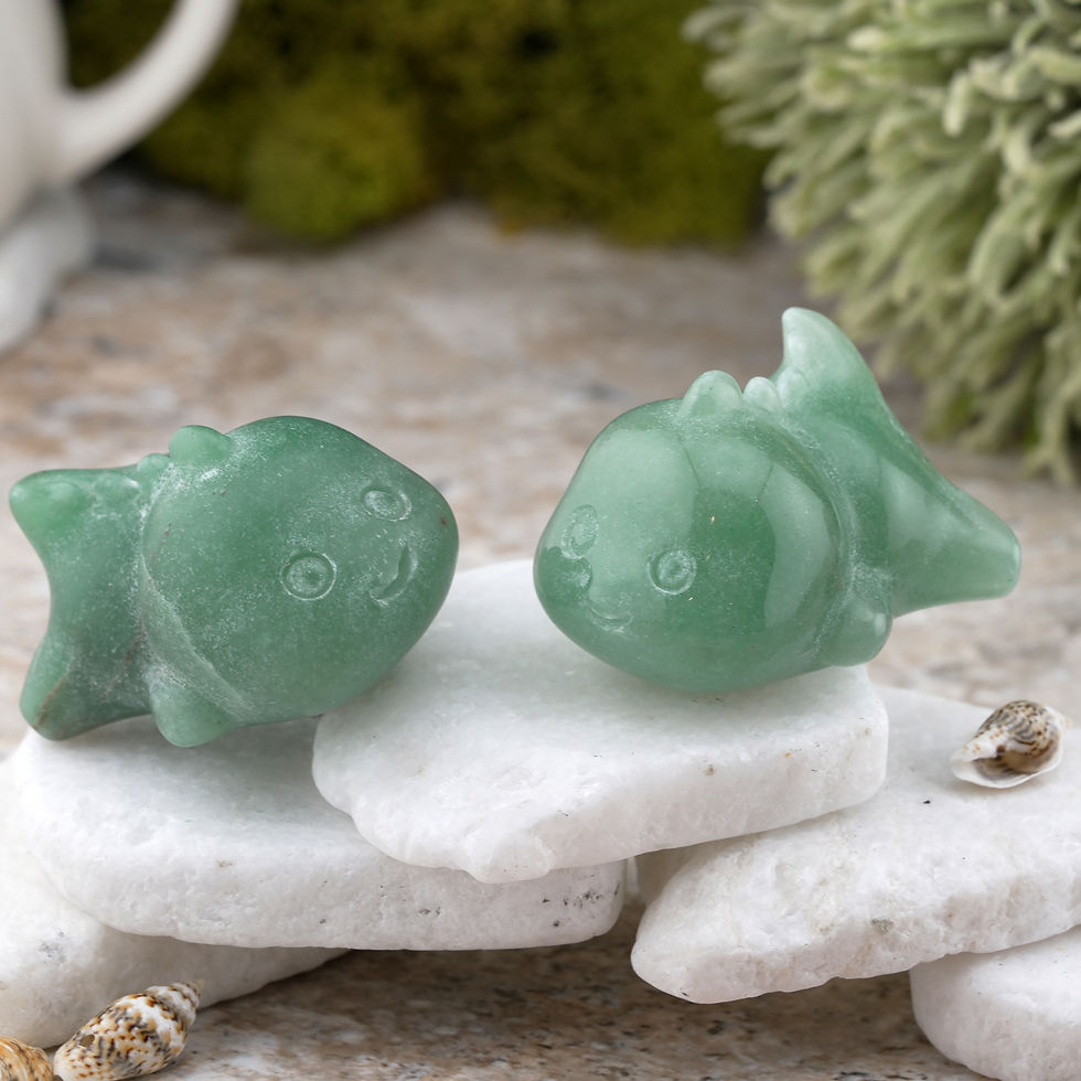 Miniatura: Green Aventurine Baby Dino Crystal Figurine Natural Stone Carving Decor Gift
