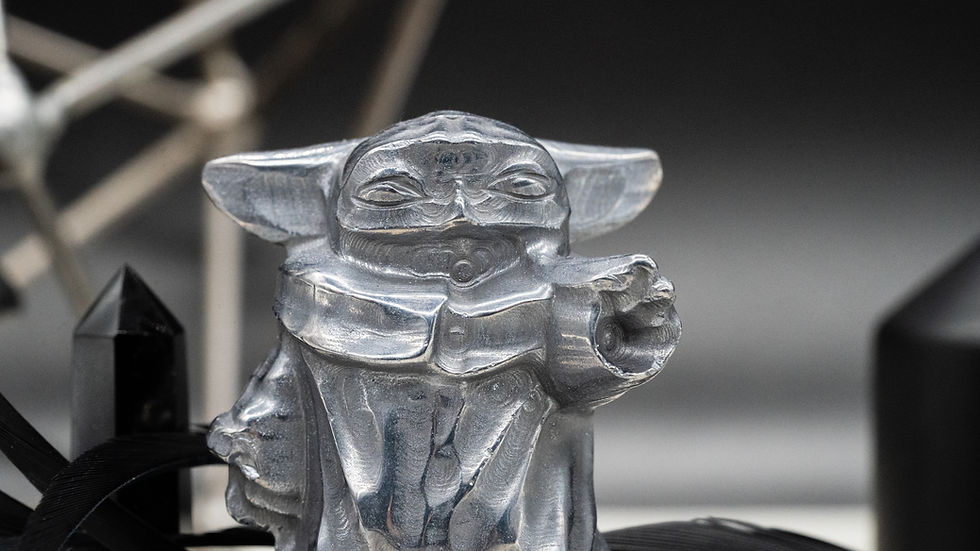 Miniatura: Terahertz Baby Yoda Crystal Figurine Star Wars Fanart Character The Child Decor