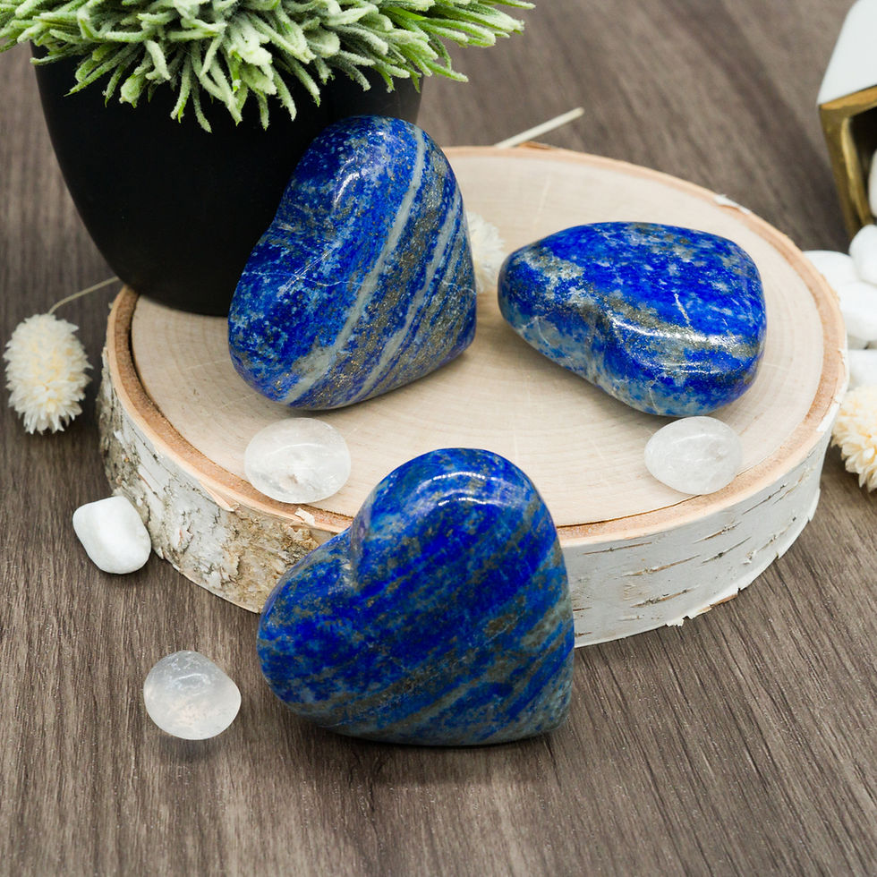 Thumbnail: Lapis Lazuli Heart Crystal Protection Meditation Altar Decor Spiritual Stone