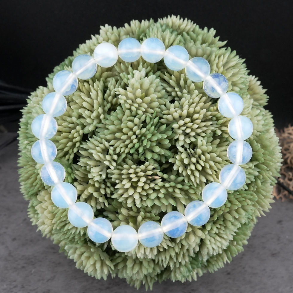 Thumbnail: Opalite Crystal Bracelet Healing Protection Spiritual Energy Beads Jewelry Gift