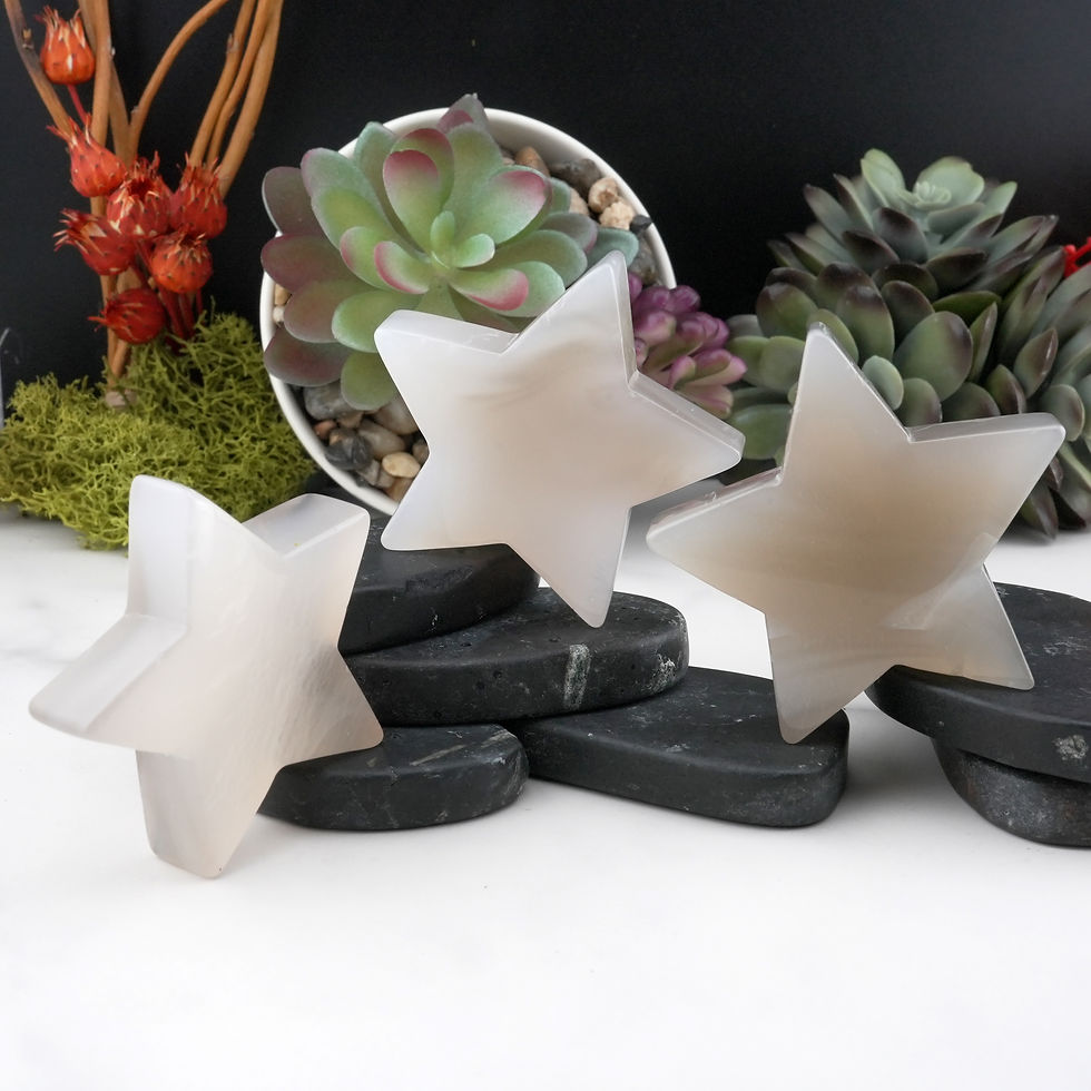 Miniatura: Agate Star Crystal Healing Decor Gift Spiritual Energy Stone Altar Display Star