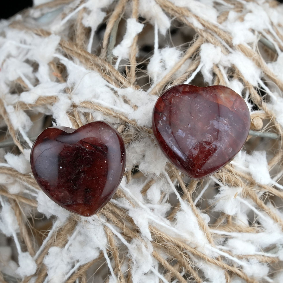 Miniatura: Fire Quartz Crystal Puffy Heart Charm 925 Silver Stud Earrings Boho Jewelry Gift