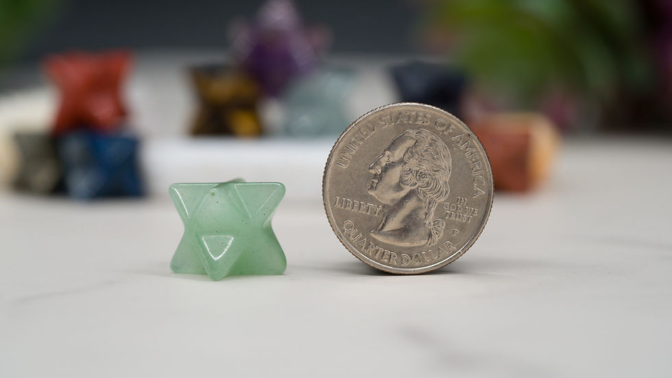 Miniatura: Mini Crystal Merkaba Small Miniature Gemstone Pocket Stone Protection Prayer