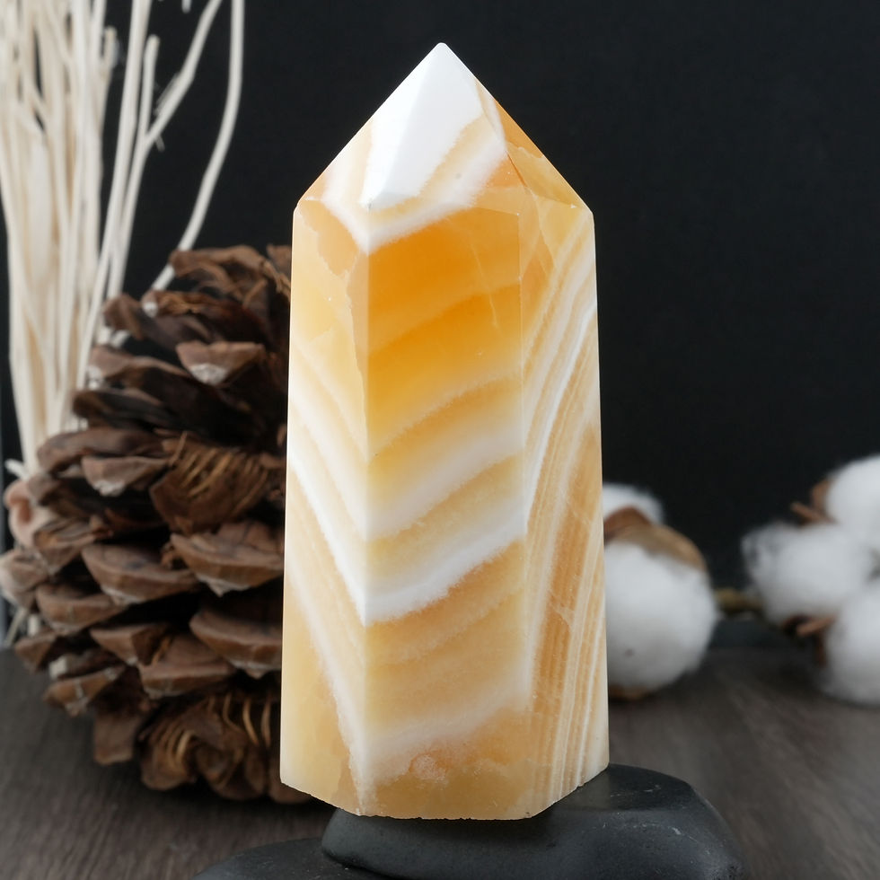 Thumbnail: Yellow Calcite Tower Crystal Healing Decor Spiritual Gift Meditation Energy