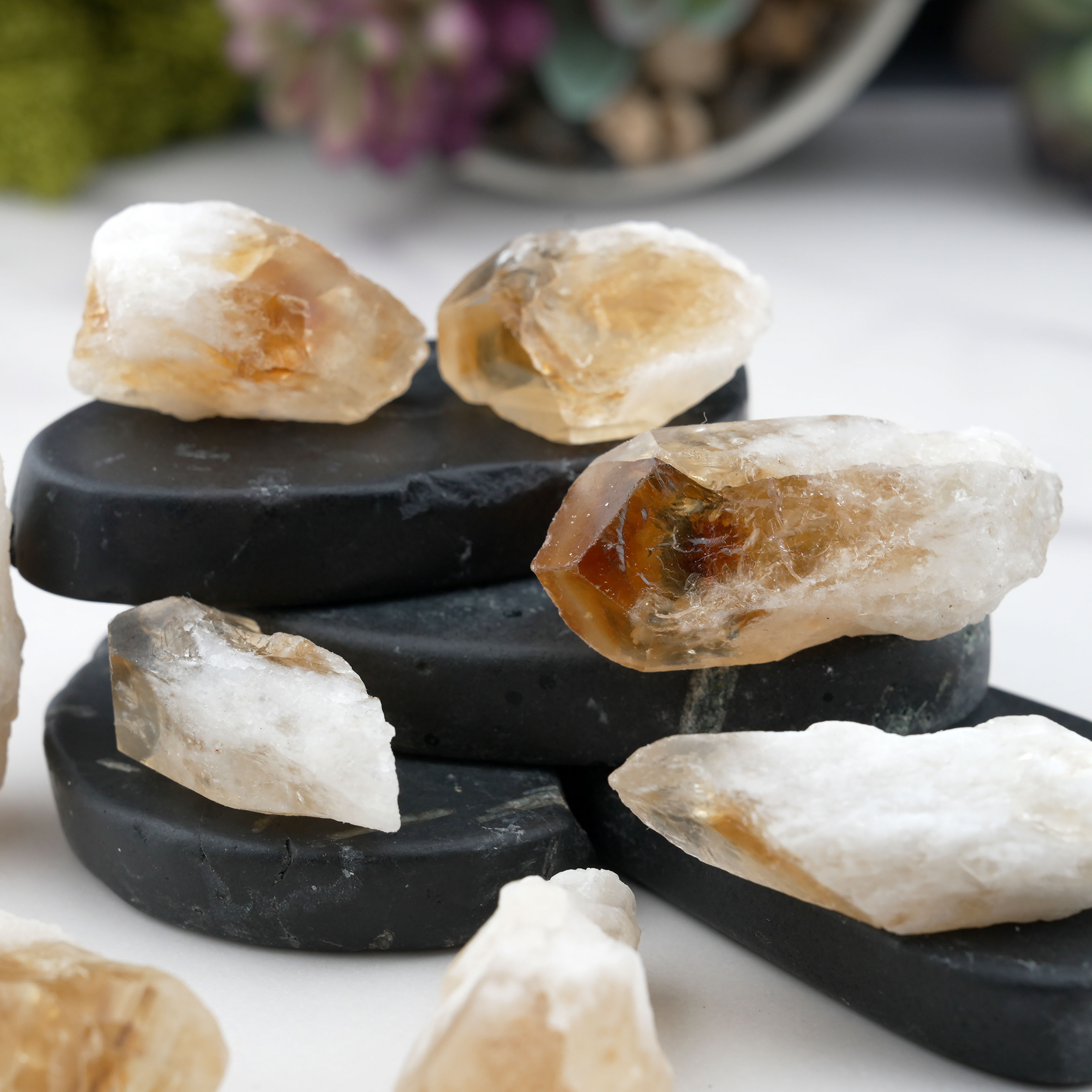 Citrine Raw Point Specimen Crystal Healing Decor Gift Spiritual Abundance Stone