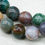 Thumbnail: Moss Agate Round Beaded Bracelet 8 mm Crystal Jewelry Spiritual Healing Gift