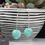 Thumbnail: Amazonite Puffy Heart Drop Earrings Crystal Jewelry 925 Silver Teal Blue Stones