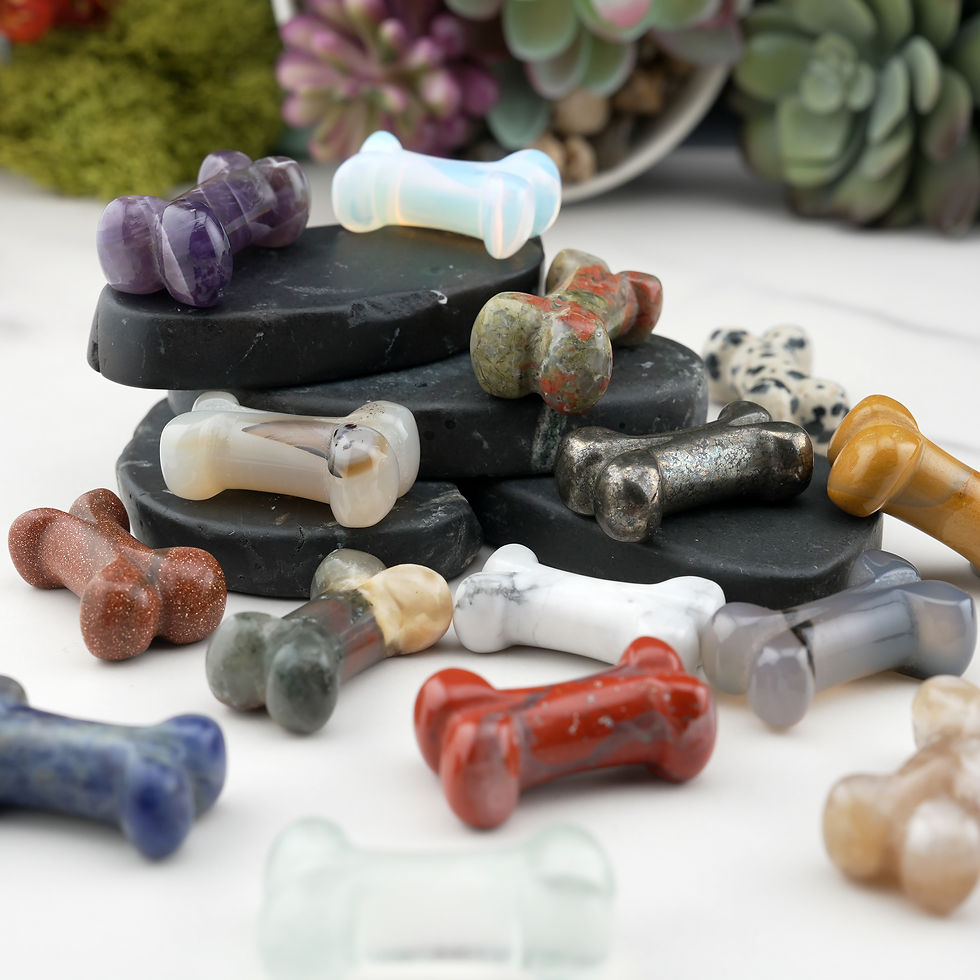 Miniatura: Natural Crystal Mini Bone Carving Figurine Spiritual Healing Protection Gemstone