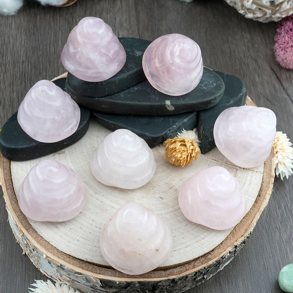 Thumbnail: Pink Rose Quartz Crystal Carving Silly Gift Idea Cute Poop Emoji Figurine Heal