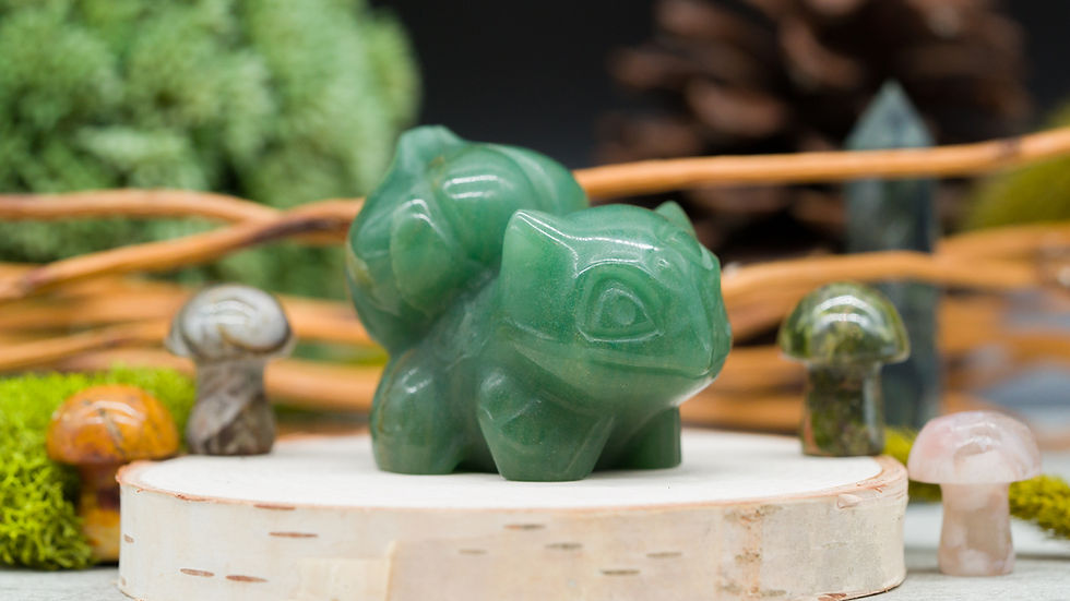 Miniatura: Green Aventurine Bulbasaur Crystal Figurine Anime Earth Element Gift Decor