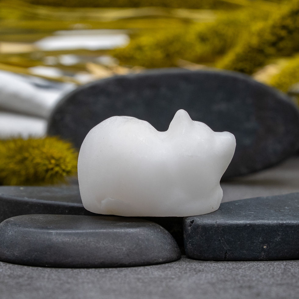 Miniatura: White Jade Sleeping Cat Crystal Figurine Healing Gift Decor Pet Statue Keepsake