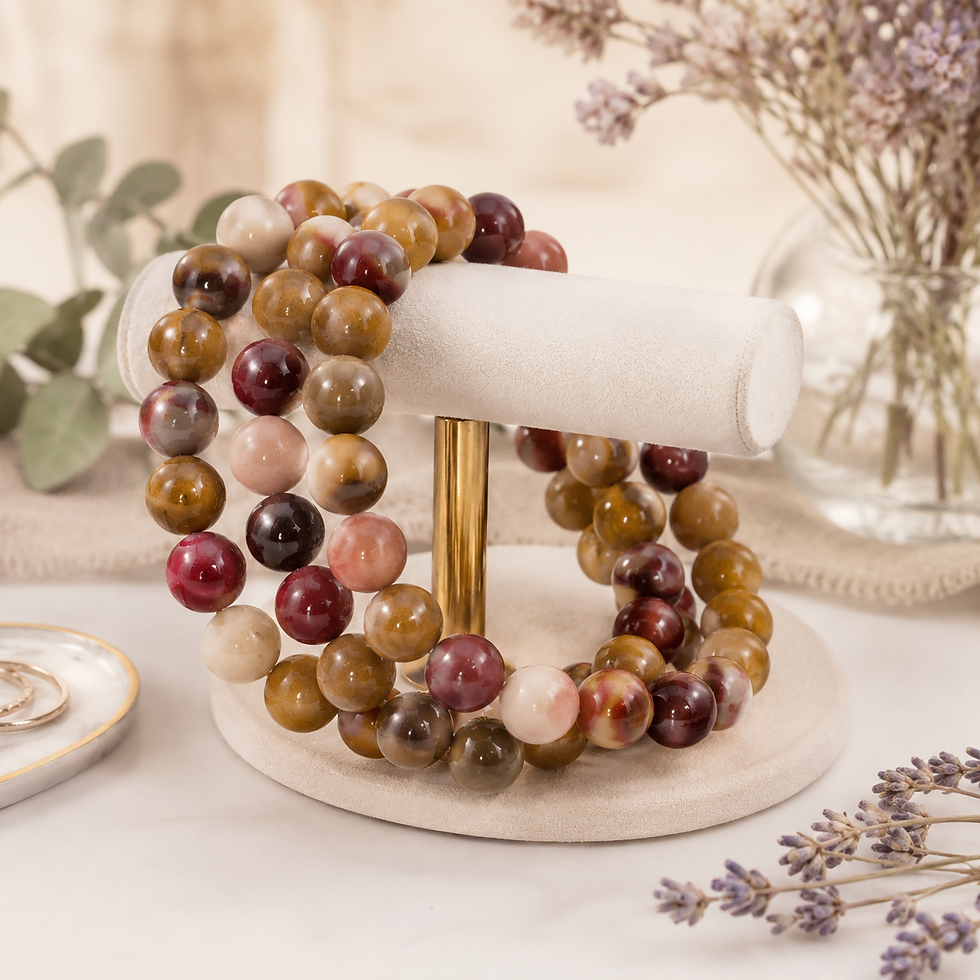 Miniatura: Mookaite Jasper Crystal Beaded Bracelet Healing Jewelry Chakra Boho Fashion Gift