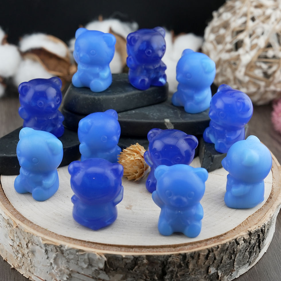Miniatura: Blue Opalite Bear Figurine Crystal Gift Spiritual Protection Meditation Decor