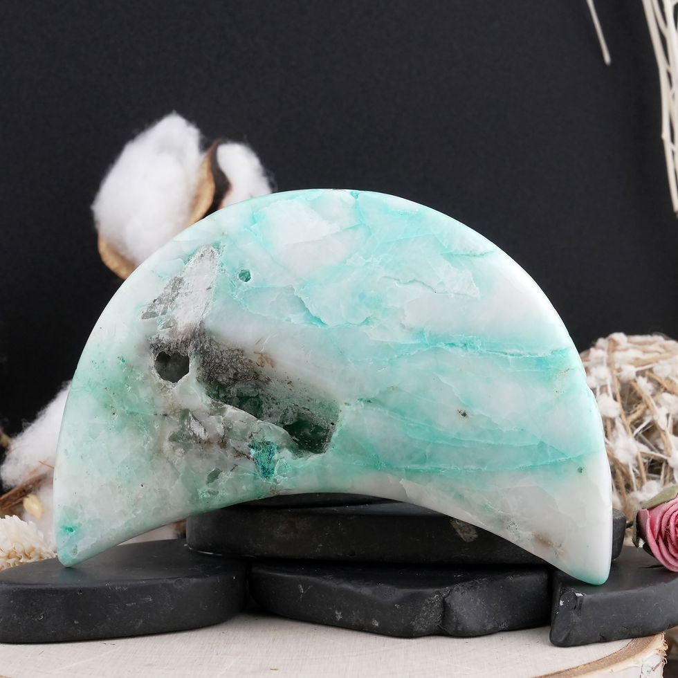 Miniatura: Phoenix Stone Moon Crystal Spiritual Energy Home Decor Gift Boho Mystical Altar