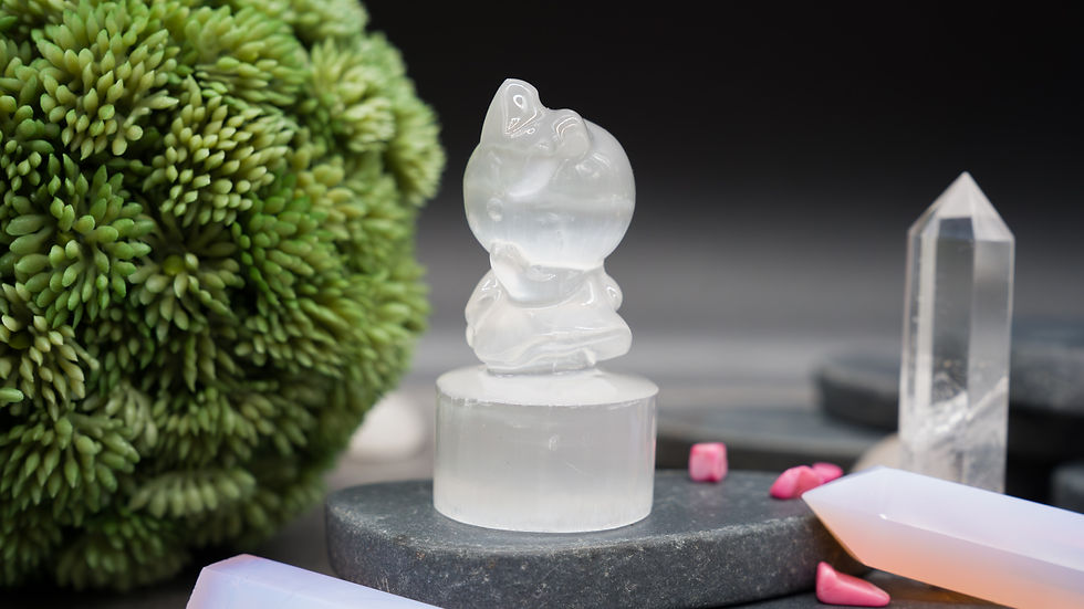 Thumbnail: Selenite Hello Kitty Crystal Carving