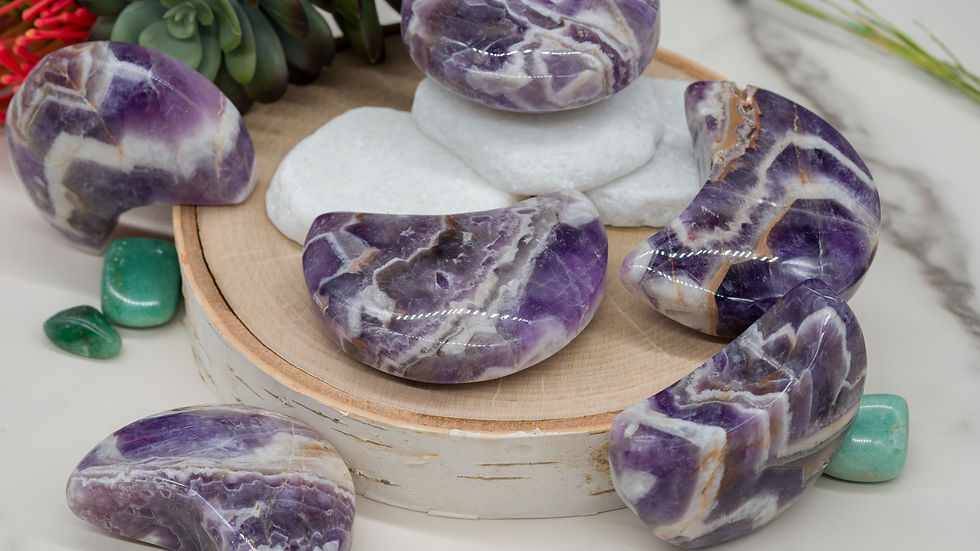 Miniatura: Dream Amethyst Crystal Moon Purple Wedding Decor Natural Meditation Stone