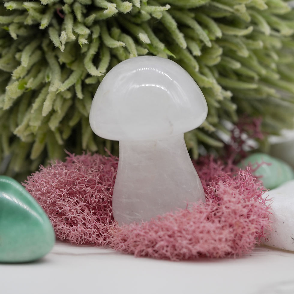 Miniatura: Clear Quartz Crystal Decor Mushroom Sculpture Energy Stone Spiritual Growth Gift