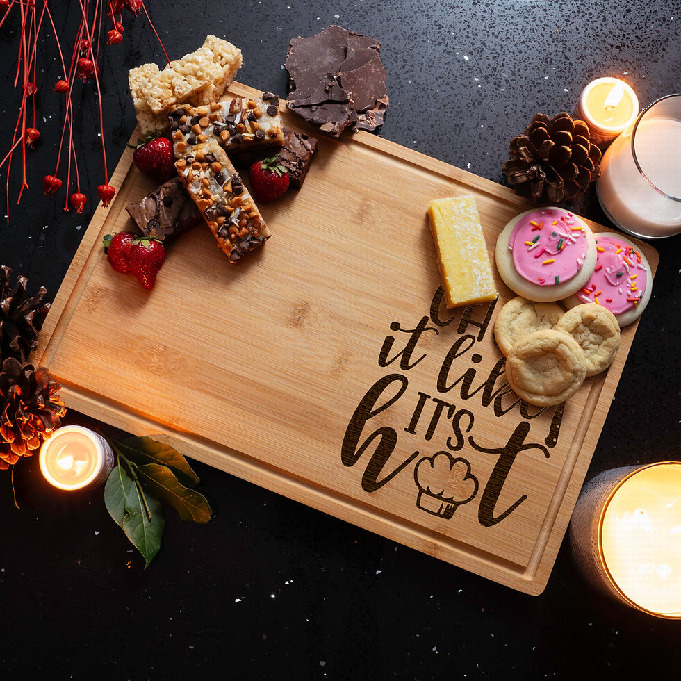 Miniatura: Custom Engraved Bamboo Cutting Board Personalized Charcuterie Tray Kitchen