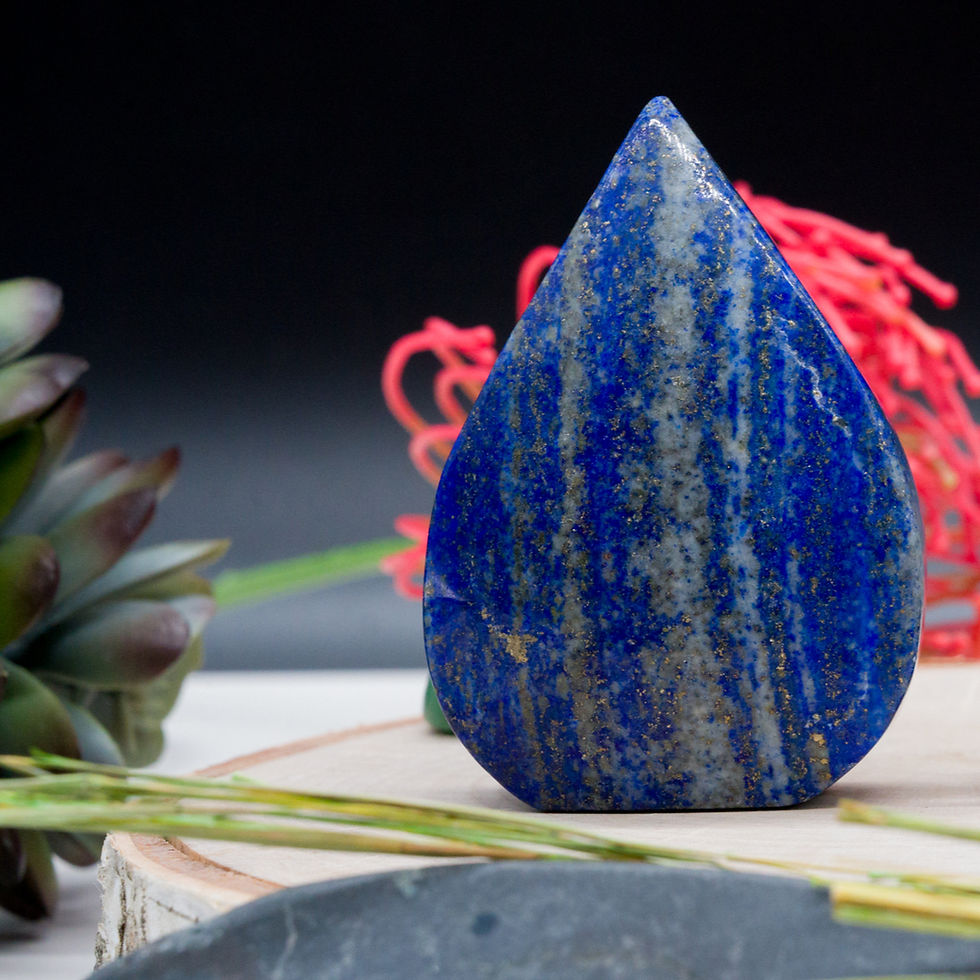 Miniatura: Lapis Lazuli Crystal Freeform Flame Carving Chakra Stone Gift UV Reactive Decor