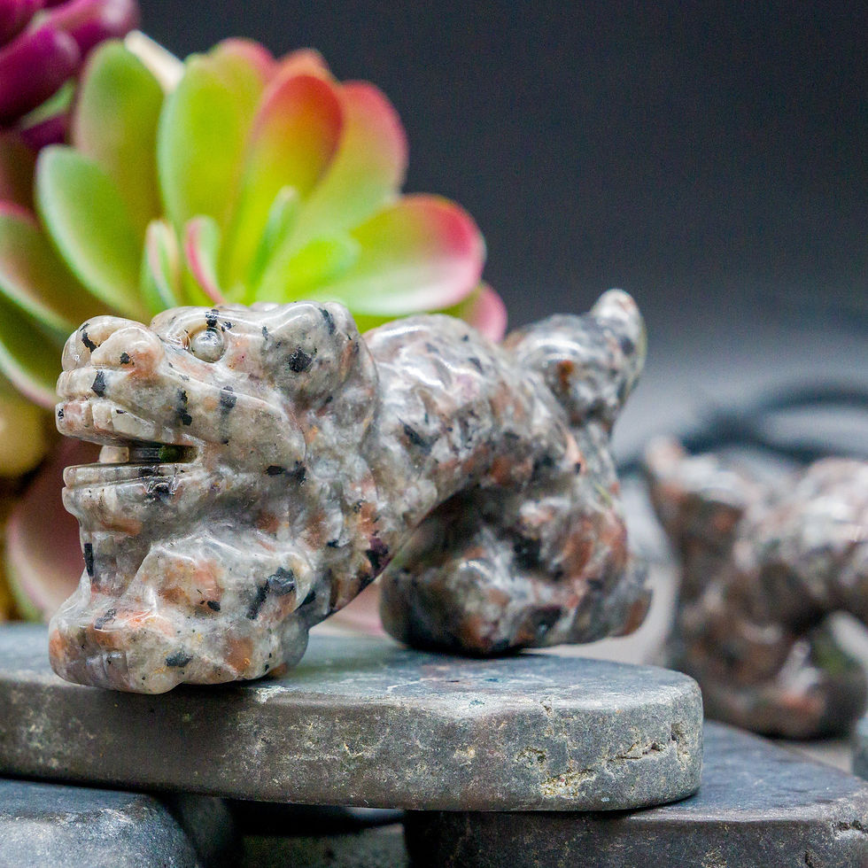 Miniatura: Yooperlite Crystal Chinese Dragon Carving Figurine Mythical Creature Decor Gift