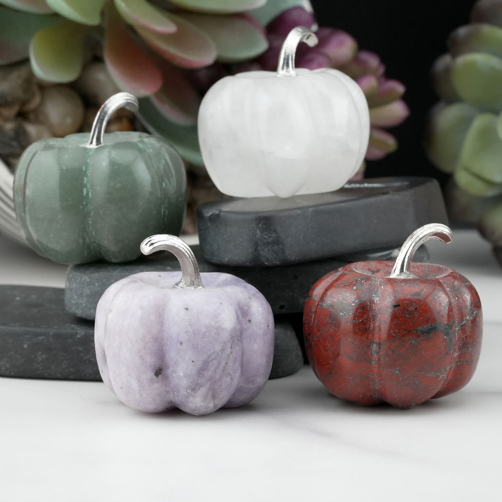 Miniatura: Mini Crystal Carving Pumpkin Seasonal Halloween Decor Tray Harvest Fall Decor
