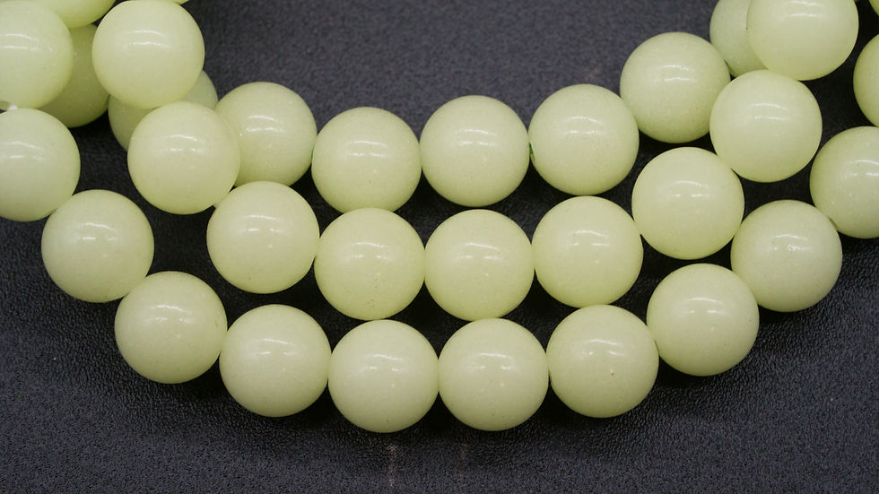 Thumbnail: Green Luminous Stone Crystal Bracelet UV Reactive Handmade Jewelry Neon Beads