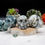 Miniatura: Moss Agate Natural Crystal Skull Carving Figurine Home Decor Stone Green Crystal