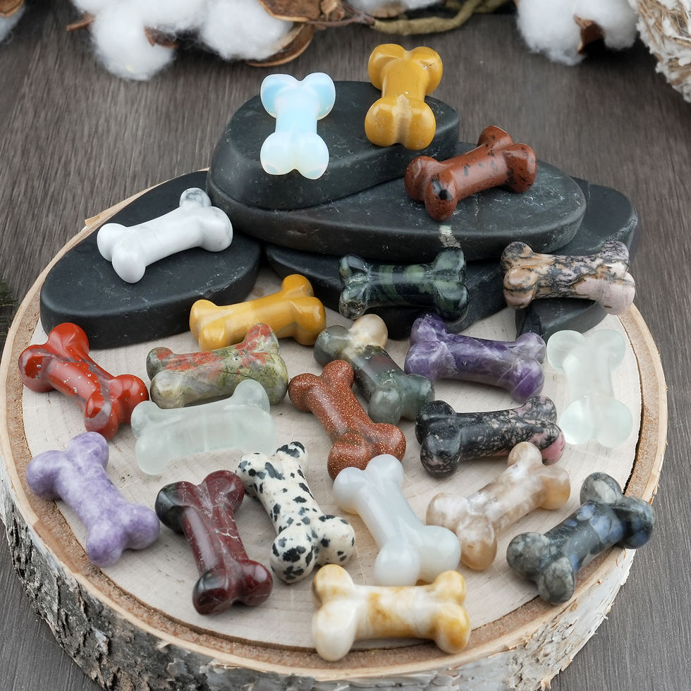 Miniatura: Natural Crystal Mini Bone Carving Figurine Spiritual Healing Protection Gemstone