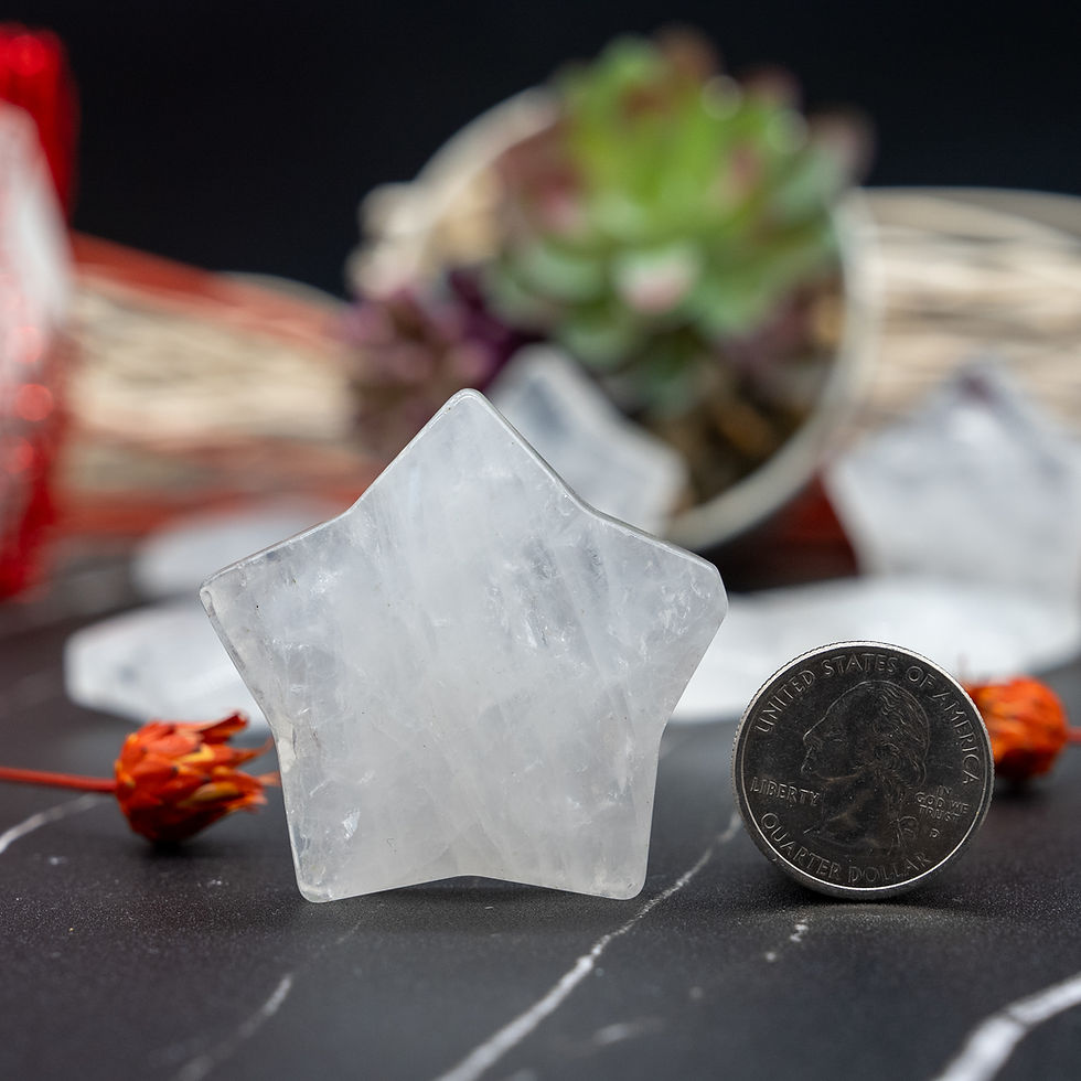 Miniatura: Clear Quartz Crystal Star Carving Spiritual Healing Protection Gemstone Decor