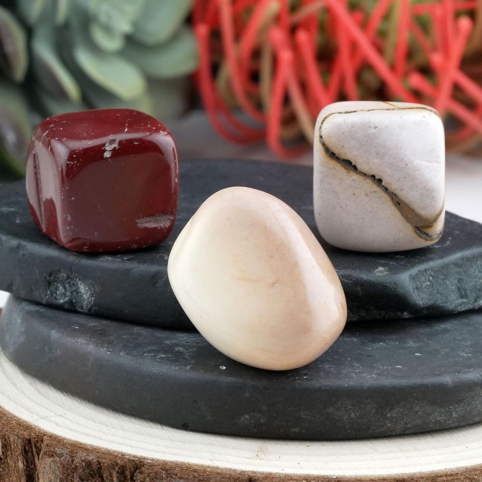 Thumbnail: Mookaite 1oz Tumble Bag Crystal Healing Stone Set Spiritual Energy Protection