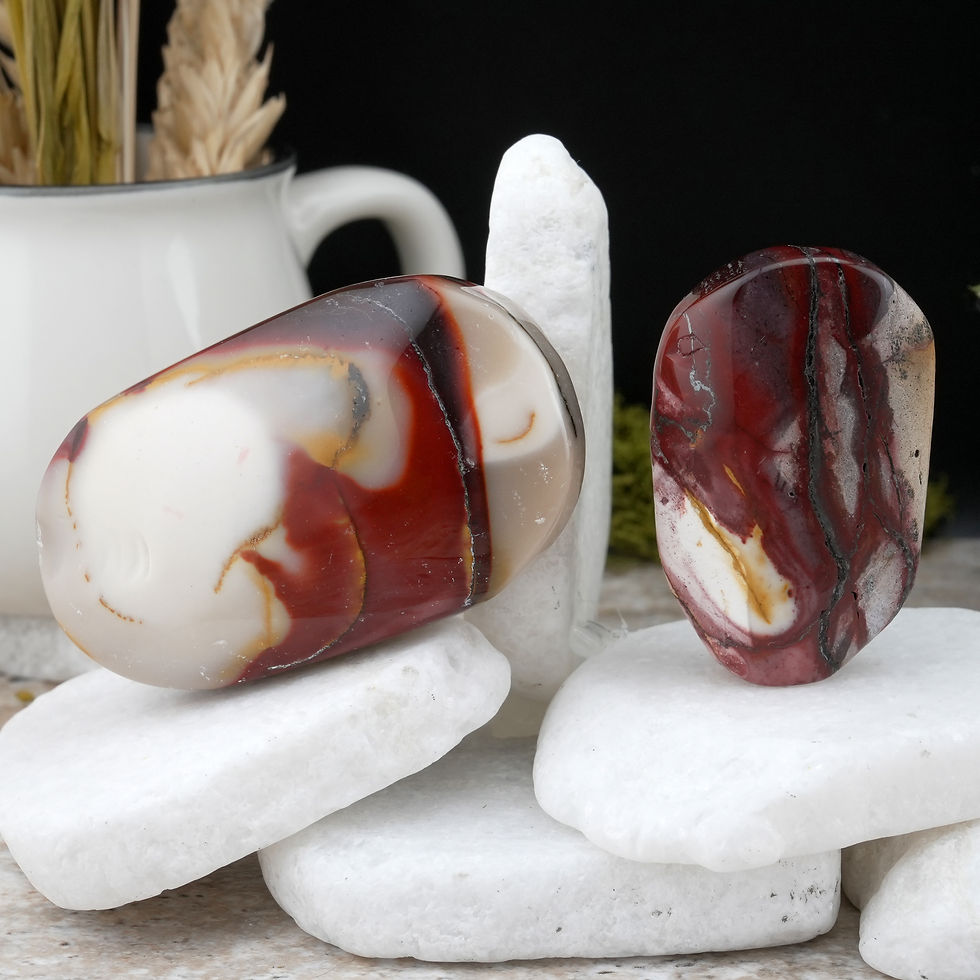 Thumbnail: Mookaite Palm Stone Crystal Gift Earthy Grounding Decor Spiritual Pocket Tool