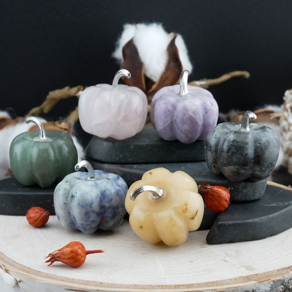 Miniatura: Mini Crystal Carving Pumpkin Seasonal Halloween Decor Tray Harvest Fall Decor