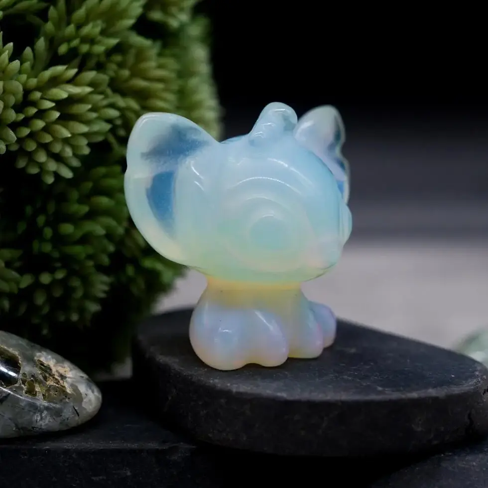 Miniatura: Opalite Stitch Figurine Crystal Desk Accessory Home Decor Cartoon Character Gift