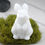 Thumbnail: White Jade Rabbit Crystal Figurine Spiritual Stone Decor Lunar Energy Statue Art