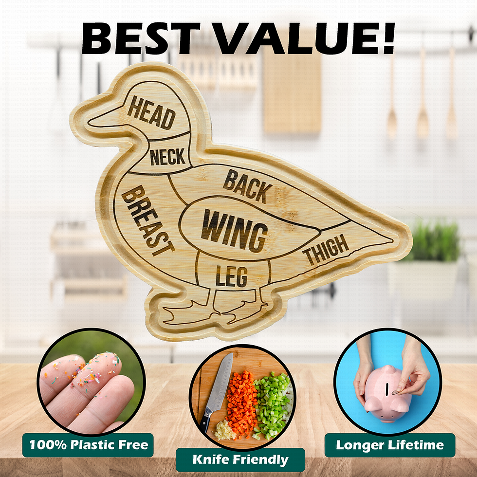 Thumbnail: Duck Shaped Cutting Board Engraved Farmhouse Country Kitchen Home Decor Gift