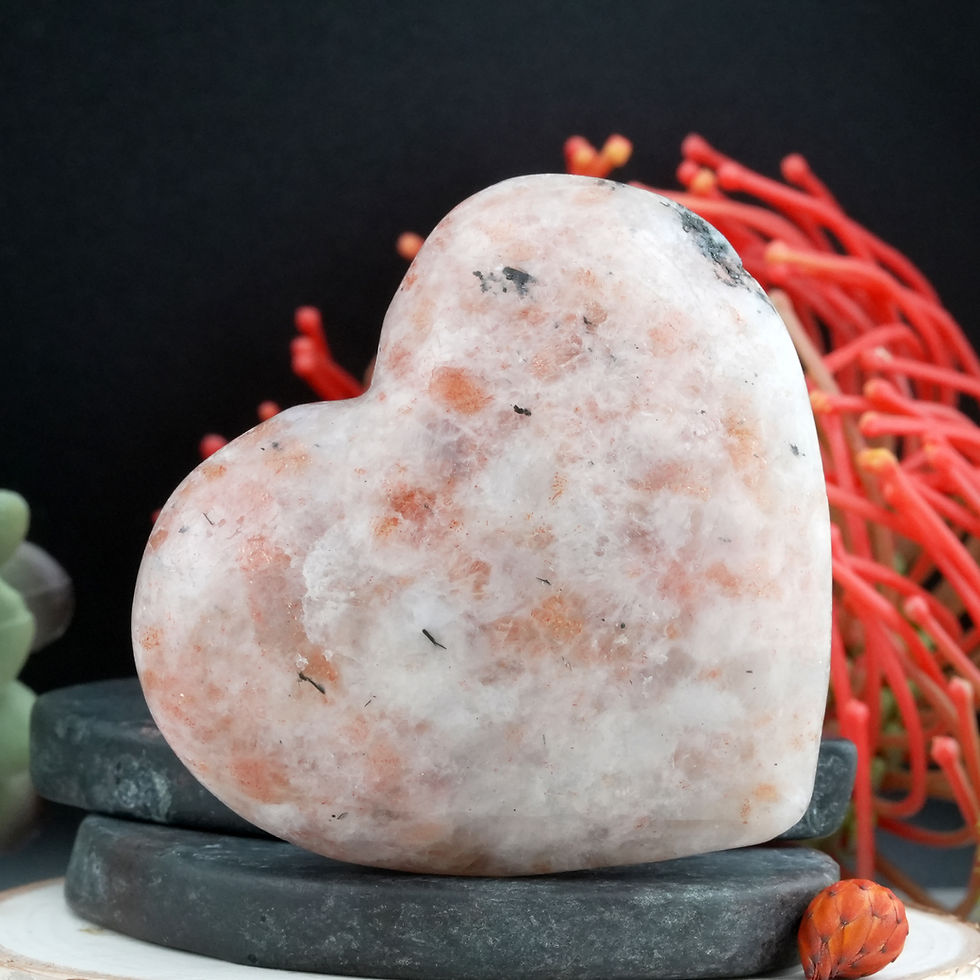 Miniatura: Sunstone Heart Crystal Collection Decor Energy Protection Stone Love Altar Decor