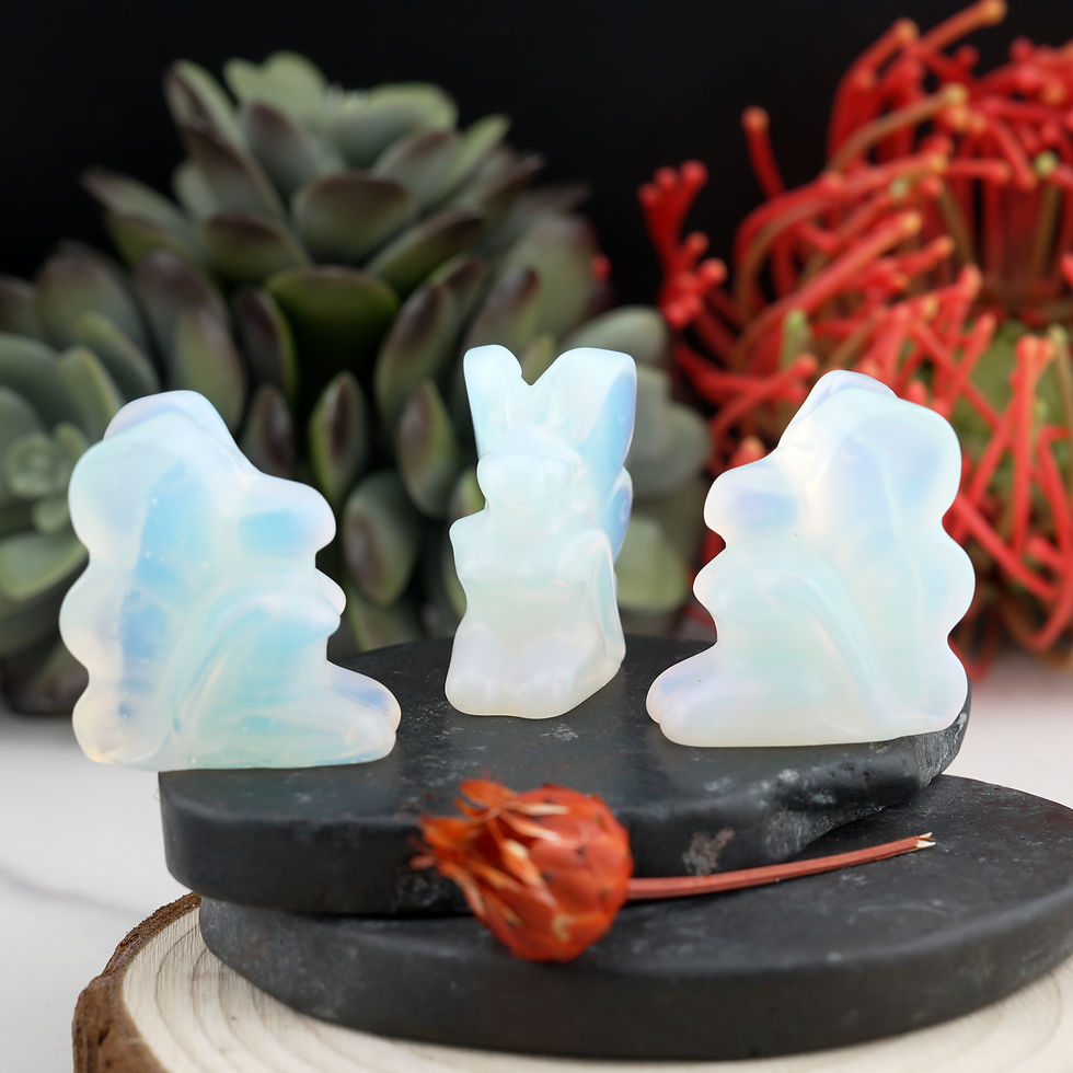 Thumbnail: Opalite Crystal Fairy Figurine Carving Terrarium Decor Fantasy Fairy Crystal Art
