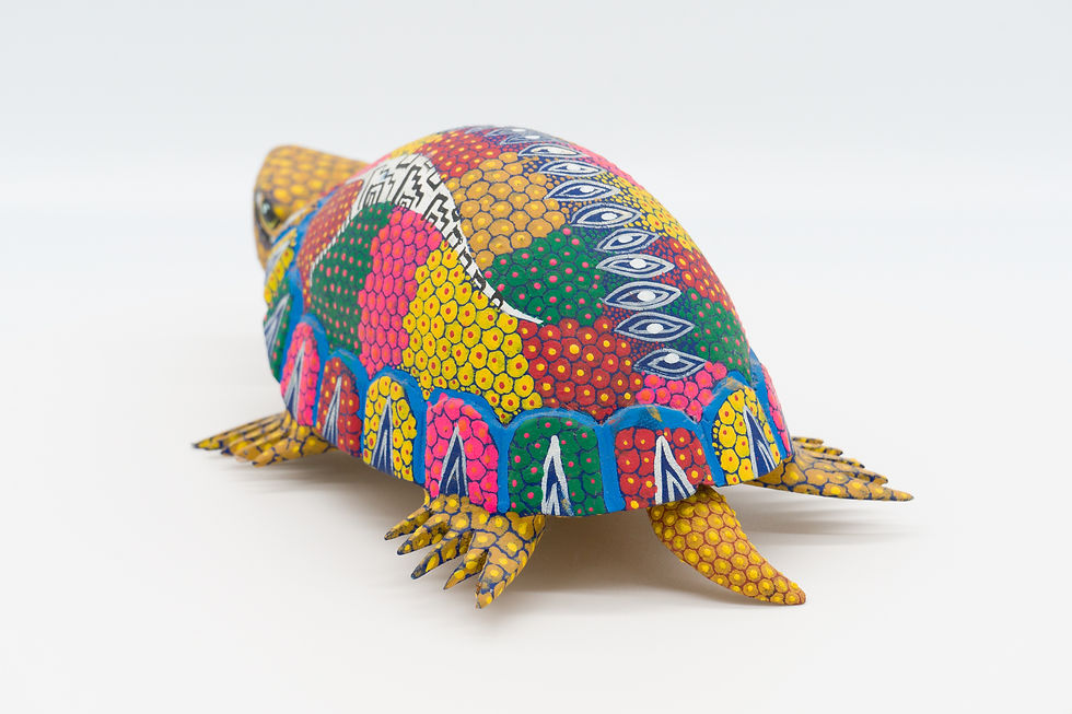 Miniatura: Turtle Alebrije Handcarved Wood Sculpture