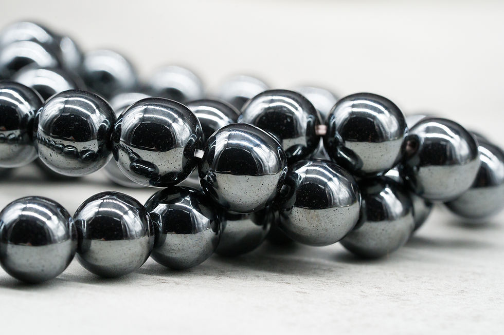 Thumbnail: Hematite Crystal Bracelet Natural Protection Stone Magnetic Jewelry Silver Gift