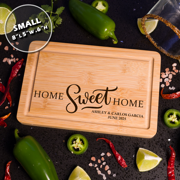 Miniatura: Custom Personalized Engraved Bamboo Cutting Charcuterie Board