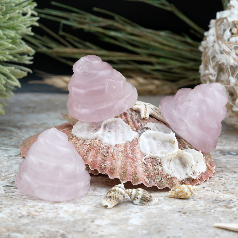 Thumbnail: Pink Rose Quartz Crystal Carving Silly Gift Idea Cute Poop Emoji Figurine Heal