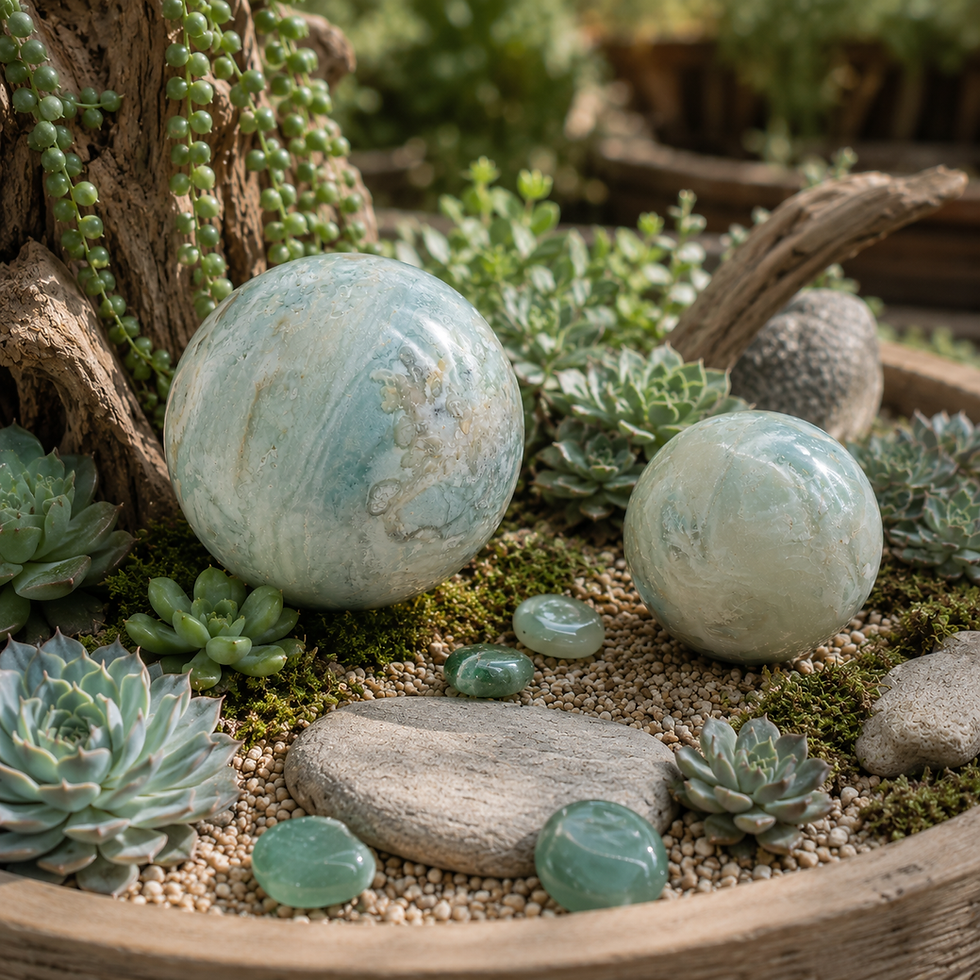 Thumbnail: Sky Blue Calcite Sphere Crystal Chakra Calming Spiritual Energy Altar Ball Gift