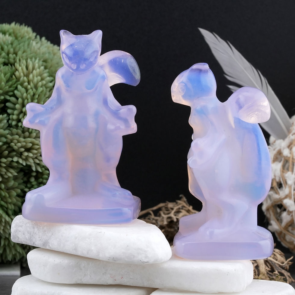 Thumbnail: Pink Opalite Mewtwo Pokemon Crystal Figurine Anime Inspired Collectible Gift