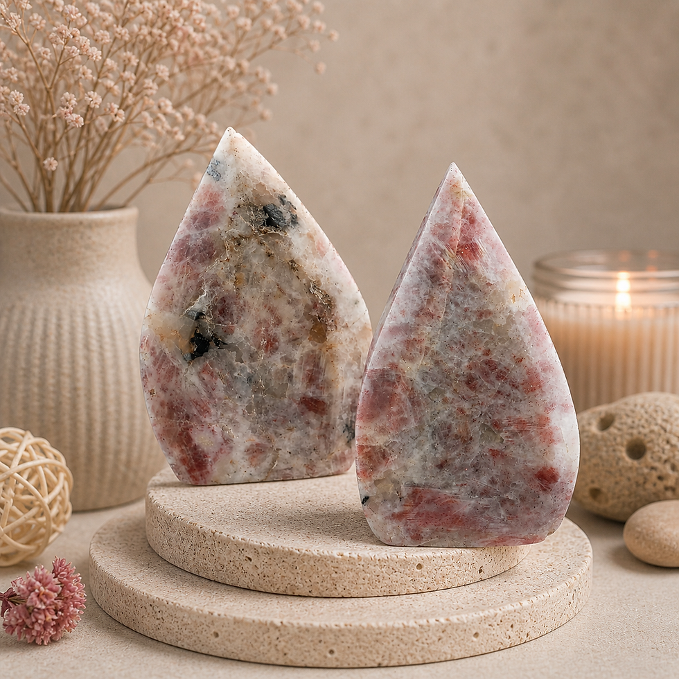 Miniatura: Sunstone Freeform Flame Crystal Energy Protection Stone Meditation Altar Decor
